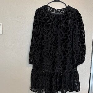 Stylish Black Leopard Print Dress.